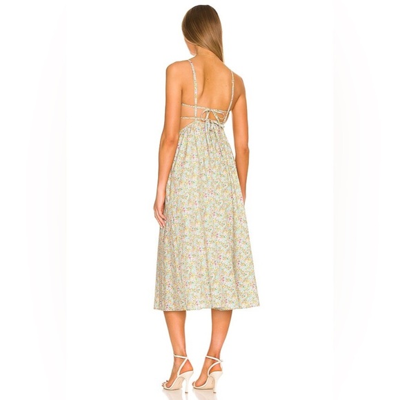 FOR LOVE AND LEMONS Raleigh Floral Midi Dress Size Small - Picture 7 of 15